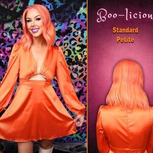 CSC Chelsey Smith Boo-licious Orange Lace Synthetic Wig